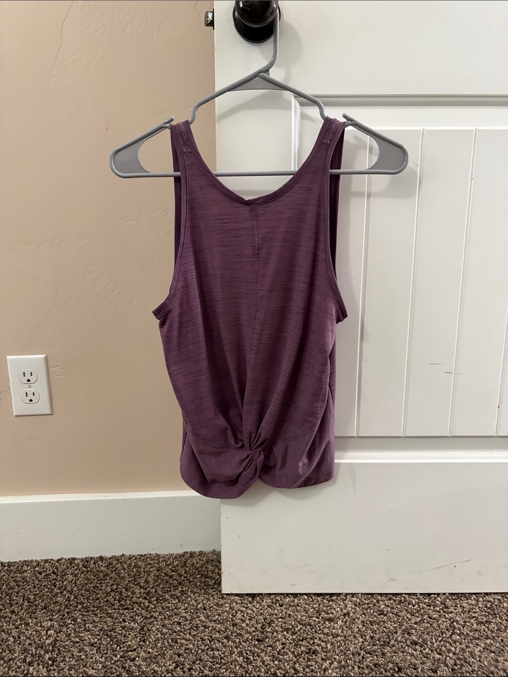 Athleta Knot-Front Purple Tank Top - Women's Sleeveless Top